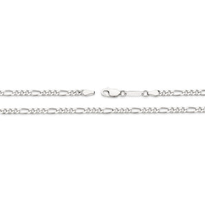 SILVER 925 FIGARO LINK CHAIN - MEDIUM