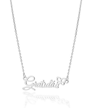 SILVER 925 GRATIDÃO (GRATITUDE) BUTTERFLY NECKLACE