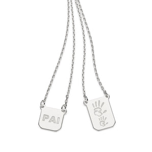 SILVER 925 MEN'S PAI (DAD) SCAPULAR NECKLACE