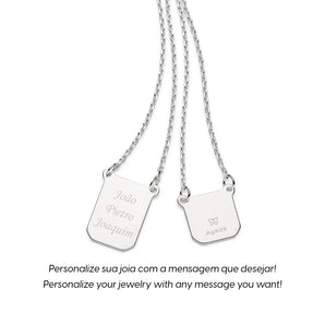 SILVER 925 MEN'S PAI (DAD) SCAPULAR NECKLACE