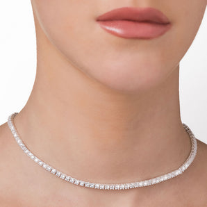 SILVER 925 LARGE RIVIERA NECKLACE