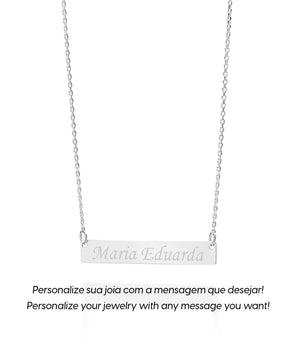 SILVER 925 CUSTOMIZABLE PLAQUE NECKLACE