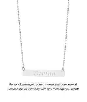 SILVER 925 CUSTOMIZABLE PLAQUE NECKLACE