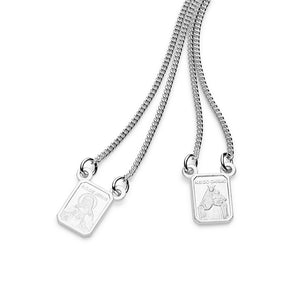 SILVER 925 DEVOTIONAL GRACE SCAPULAR NECKLACE