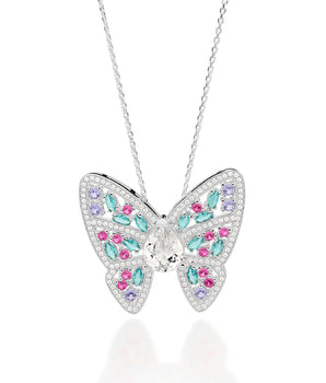 SILVER 925 MAJESTIC BUTTERFLY NECKLACE