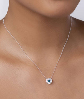 SILVER 925 ILLUMINATED HEART NECKLACE