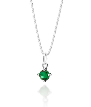 SILVER 925 GREEN ESSENTIAL NECKLACE