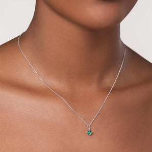 SILVER 925 GREEN ESSENTIAL NECKLACE