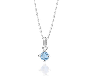 SILVER 925 LIGHT BLUE ESSENTIAL NECKLACE