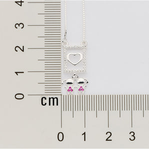 SILVER 925 GIRL MOM NECKLACE