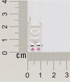 SILVER 925 GIRL MOM NECKLACE