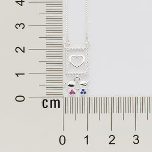 SILVER 925 BOY AND GIRL MOM NECKLACE