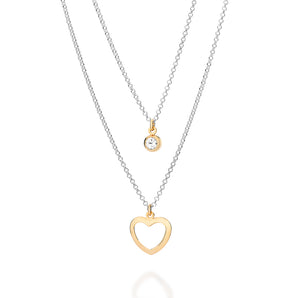 SILVER 925 HEART OF LIGHT NECKLACE