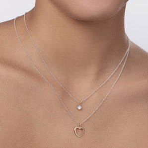 SILVER 925 HEART OF LIGHT NECKLACE