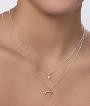 SILVER 925 HEART OF LIGHT NECKLACE