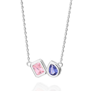 SILVER 925 ETERNAL LIGHT DUO NECKLACE