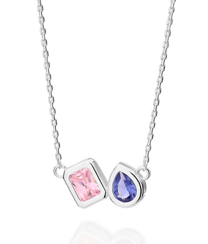 SILVER 925 ETERNAL LIGHT DUO NECKLACE