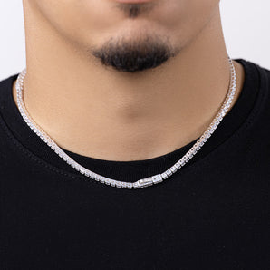 SILVER 925 MEN'S RIVIERA CHOKER