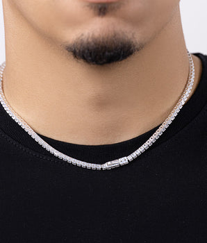SILVER 925 MEN'S RIVIERA CHOKER