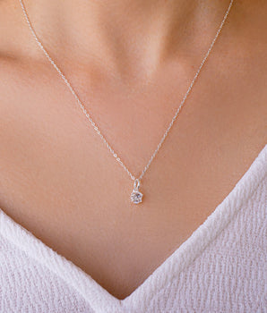 SILVER 925 PRAIRIE FLOWER NECKLACE