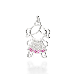 SILVER 925 GIRL PENDANT