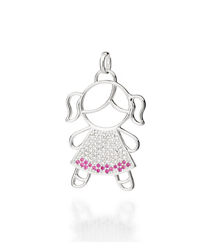 SILVER 925 GIRL PENDANT