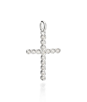 SILVER 925 TWISTED CROSS PENDANT