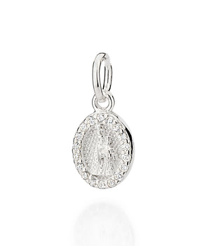 SILVER 925 OUR LADY OF CARMO OVAL PENDANT