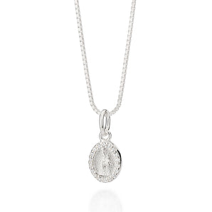 SILVER 925 OUR LADY OF CARMO OVAL PENDANT