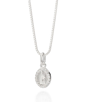SILVER 925 OUR LADY OF CARMO OVAL PENDANT