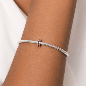 SILVER 925 STOPPED CHARM IN RED