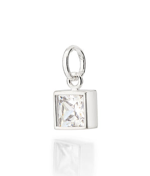 SILVER 925 MEN'S ZIRCONIA PENDANT