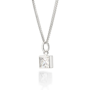 SILVER 925 MEN'S ZIRCONIA PENDANT