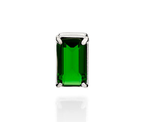 SILVER 925 MEN'S EMERALD PENDANT