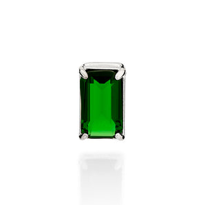 SILVER 925 MEN'S EMERALD PENDANT