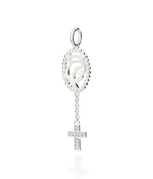 SILVER 925 ROSARY OUR LADY FATIMA PENDANT