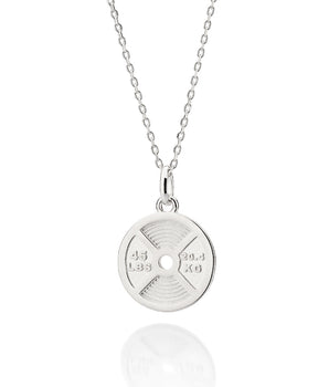SILVER 925 MEN'S WEIGHTLIFTING PENDANT