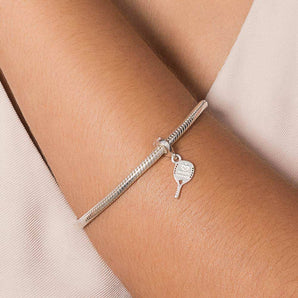 SILVER 925 BEACH TENNIS RACKET CHARM