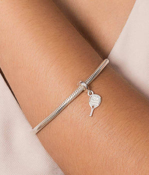 SILVER 925 BEACH TENNIS RACKET CHARM