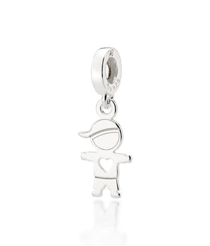 SILVER 925 BOY WITH HEART CHARM