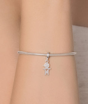 SILVER 925 BOY WITH HEART CHARM