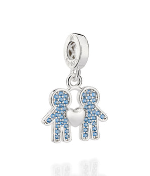 SILVER 925 TWO BOYS CHARM