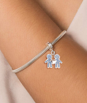 SILVER 925 TWO BOYS CHARM