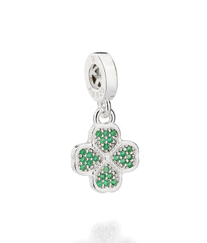 SILVER 925 FOUR LEAF CLOVER CHARM