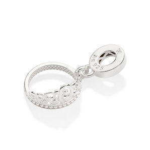 SILVER 925 HANGING CROWN CHARM