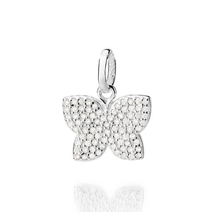 SILVER 925 FULLY STUDDED BUTTERFLY PENDANT