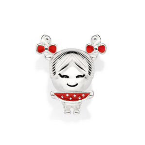 SILVER 925 GIRL HOLDING WATERMELON CHARM
