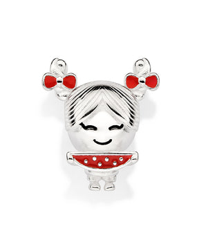 SILVER 925 GIRL HOLDING WATERMELON CHARM