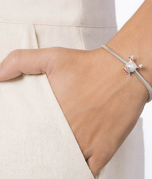 SILVER 925 GIRL HOLDING WATERMELON CHARM