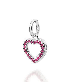 SILVER 925 RUBI HEART PENDANT